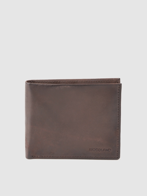 

Woodland Men Coffee Brown Leather Two Fold Wallet