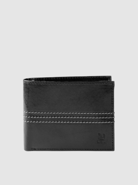 

Woodland Men Black Leather Two Fold Wallet