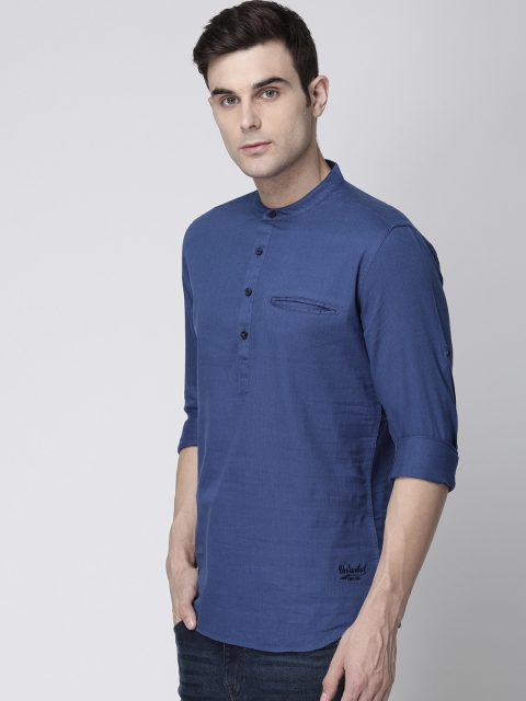 

Ecko Unltd Men Navy Blue Slim Fit Solid Casual Shirt