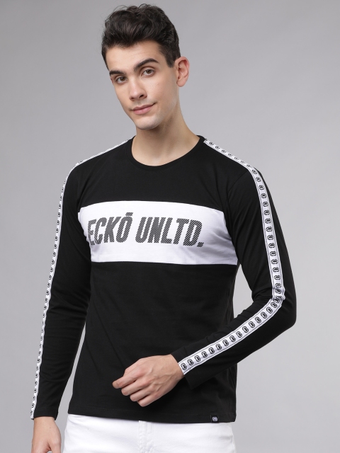 

Ecko Unltd Men Black Solid Round Neck T-shirt