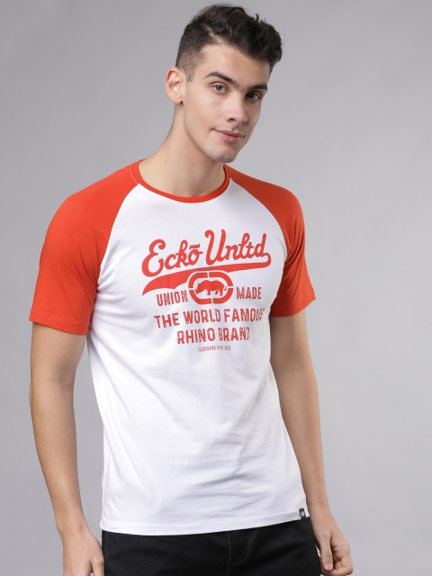 

Ecko Unltd Men White Printed Round Neck T-shirt