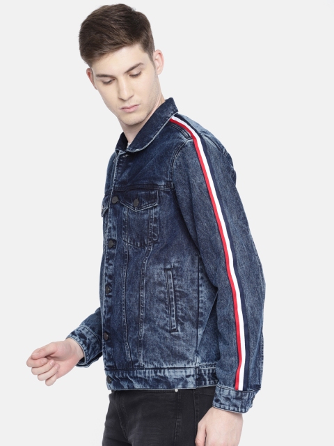 

Ecko Unltd Men Blue Solid Faded Denim Jacket