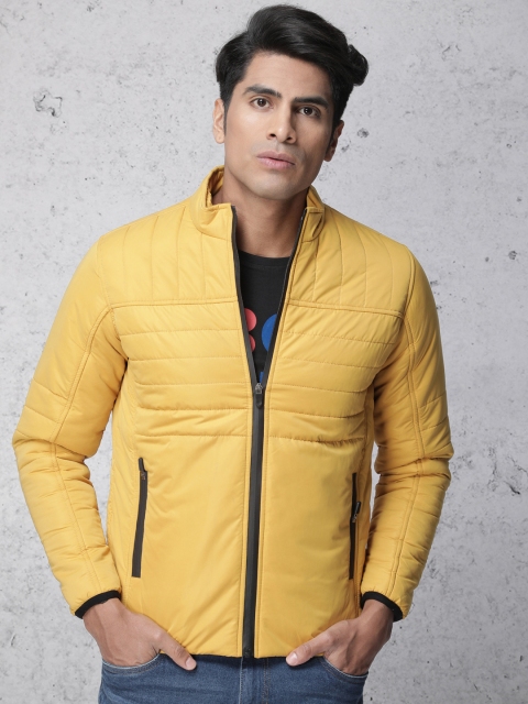 

Ecko Unltd Men Mustard Yellow Solid Padded Jacket