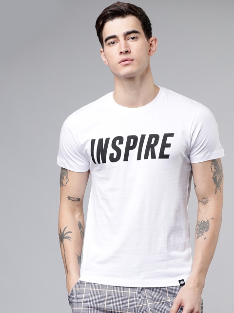 

Ecko Unltd Men White & Black Printed Round Neck T-shirt