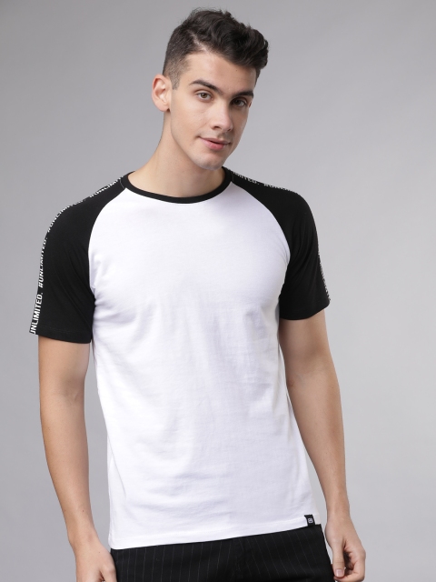 

Ecko Unltd Men White & Black Slim Fit Round Neck T-shirt