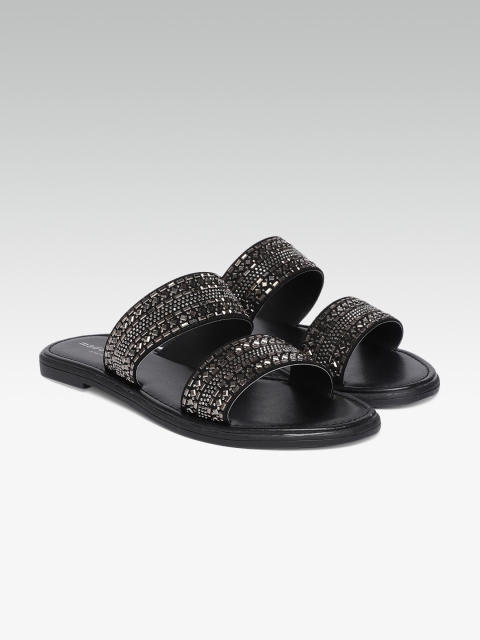 

Steve Madden Women Black KERRYY Embellished Open Toe Flats