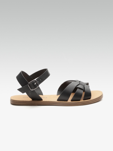 

Steve Madden Women Black Solid Open Toe Flats