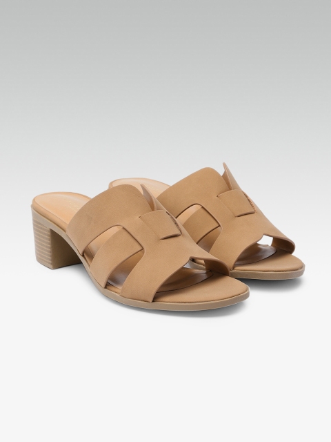 

Steve Madden Women Tan-Brown Solid Sandals