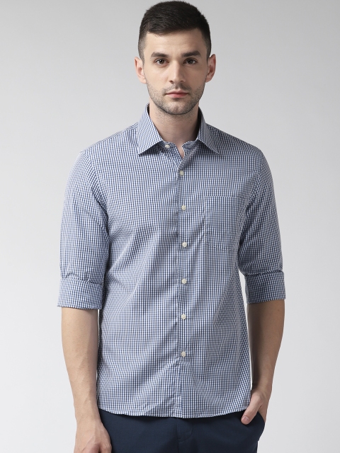 

Arrow Men Blue & White Slim Fit Checked Casual Shirt