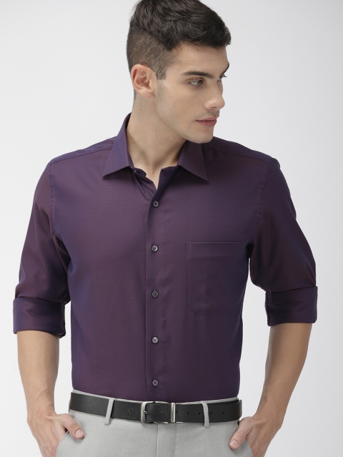 

Arrow Men Blue & Brown Regular Fit Self Design Formal Shirt