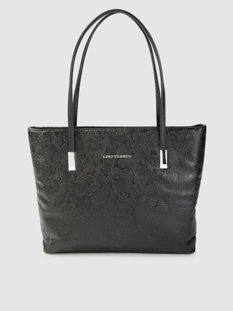 

Lino Perros Black Ethnic Textured Shoulder Bag