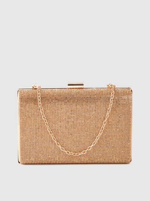 

Lino Perros Rose Gold-Toned Embellished Box Clutch