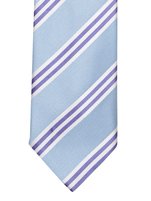 

Lino Perros Blue & White Striped Broad Tie