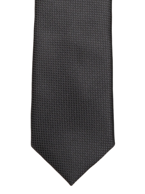 

Lino Perros Black Self-Checked Broad Tie