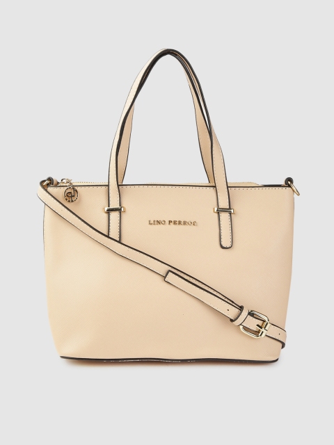

Lino Perros Beige Solid Handheld Bag