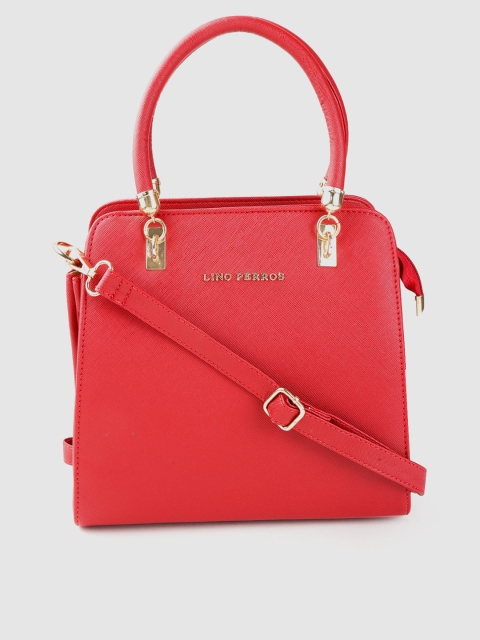 

Lino Perros Red Solid Handheld Bag