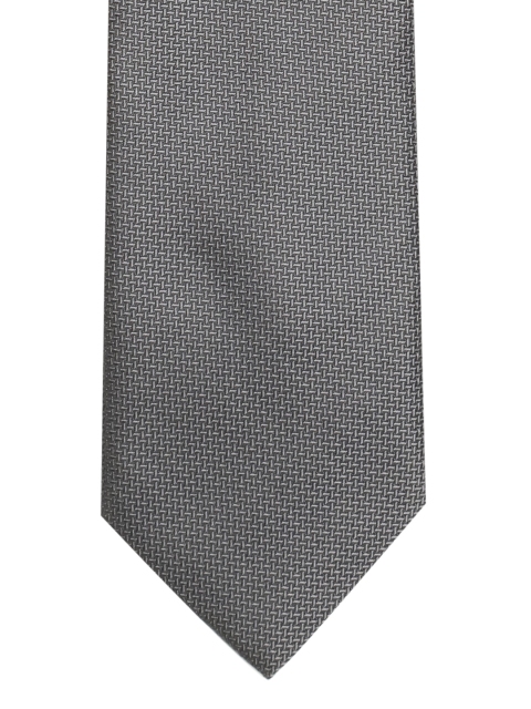 

Lino Perros Charcoal Grey Woven Design Broad Tie