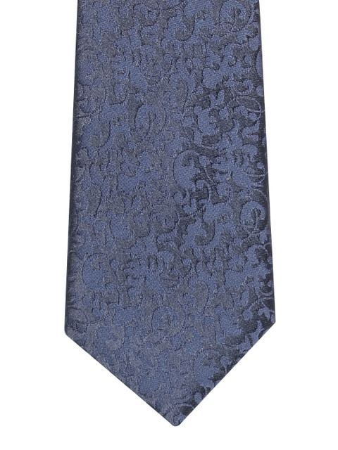 

Lino Perros Navy Blue Woven Design Broad Tie