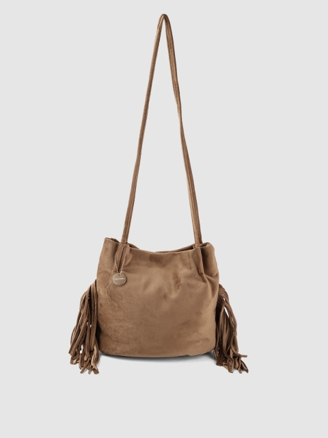 

Lino Perros Brown Solid Fringed Shoulder Bag