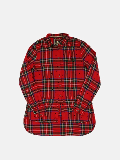 

Superdry Women Red & Black Regular Fit Checked Casual Shirt