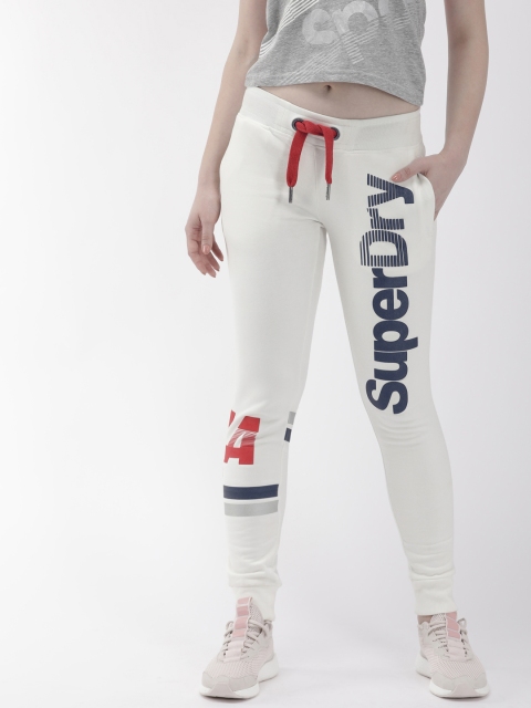 

Superdry Sport Women White Solid La Sporting Joggers