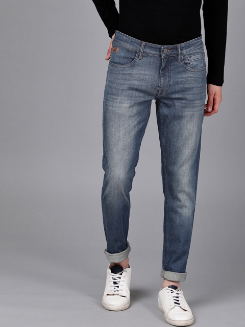 

WROGN Men Blue Slim Fit Mid-Rise Clean Look Stretchable Jeans