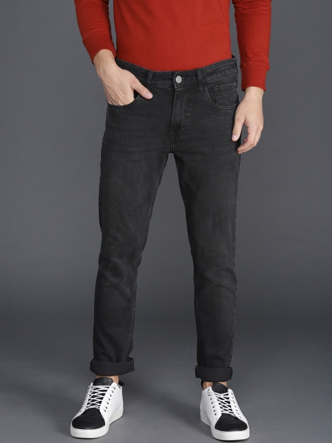 

WROGN Men Black Slim Fit Mid-Rise Clean Look Stretchable Jeans