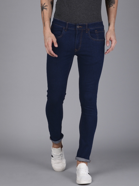 

WROGN Men Blue Slim Fit Mid-Rise Clean Look Stretchable Jeans