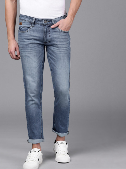 

WROGN Men Blue Slim Fit Mid-Rise Clean Look Jeans