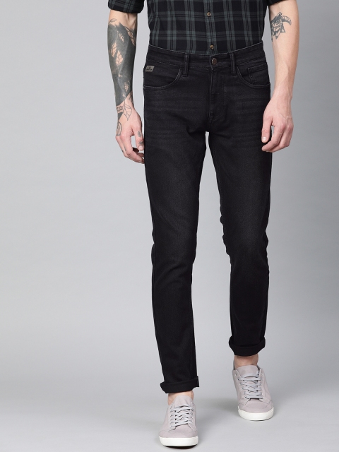 

WROGN Men Black Slim Fit Mid-Rise Clean Look Stretchable Jeans