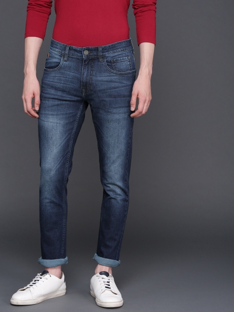 

WROGN Men Blue Slim Fit Mid-Rise Clean Look Stretchable Jeans