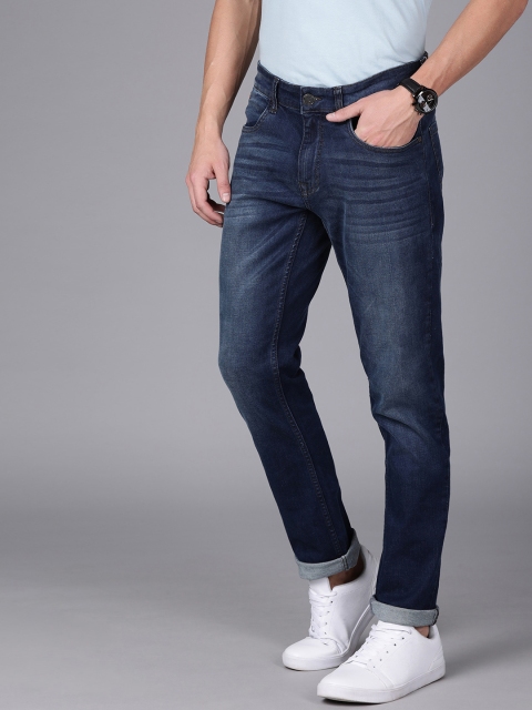 

WROGN Men Blue Slim Fit Mid-Rise Clean Look Stretchable Jeans