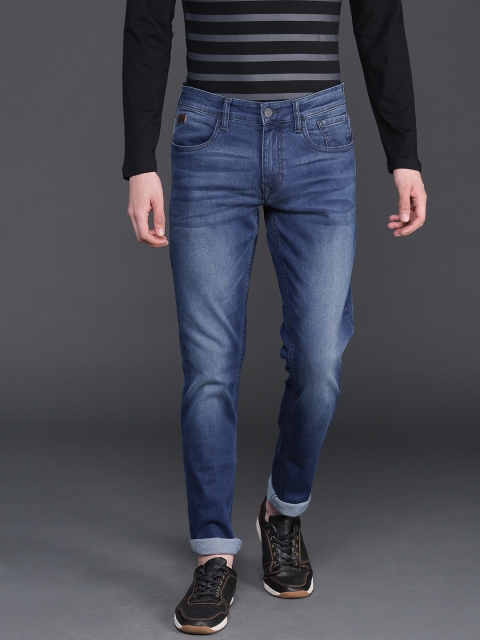 

WROGN Men Blue Slim Fit Mid-Rise Clean Look Stretchable Jeans