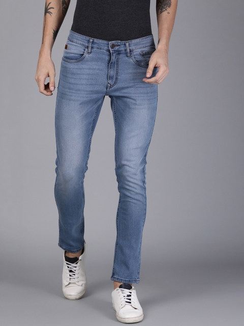 

WROGN Men Blue Slim Fit Mid-Rise Clean Look Stretchable Jeans