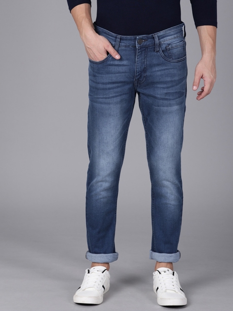 

WROGN Men Blue Slim Fit Mid-Rise Clean Look Stretchable Jeans