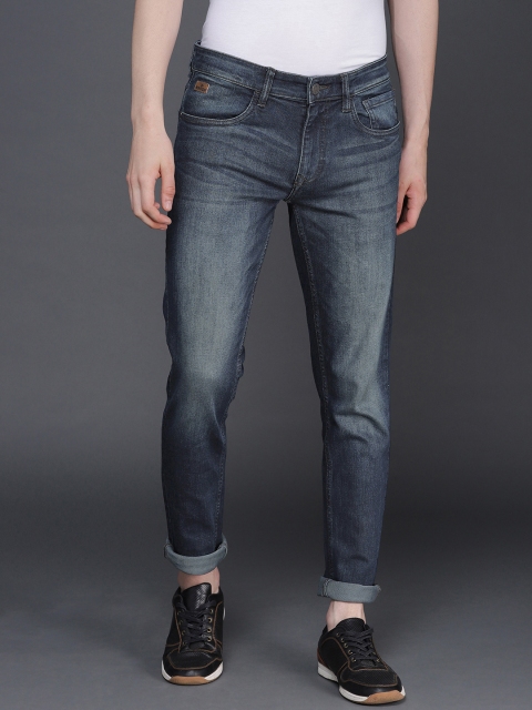 

WROGN Men Blue Slim Fit Mid-Rise Clean Look Stretchable Jeans