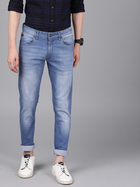 

WROGN Men Blue Slim Fit Mid-Rise Clean Look Stretchable Jeans