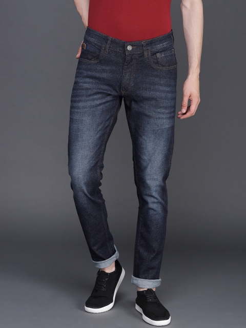 

WROGN Men Blue Slim Fit Mid-Rise Clean Look Stretchable Jeans