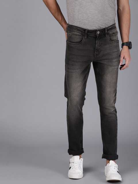 

WROGN Men Black Slim Fit Mid-Rise Clean Look Stretchable Jeans