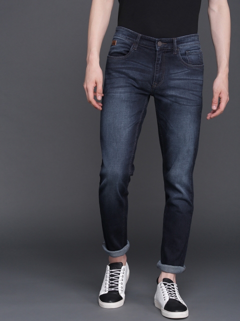 

WROGN Men Blue Slim Fit Mid-Rise Clean Look Stretchable Jeans
