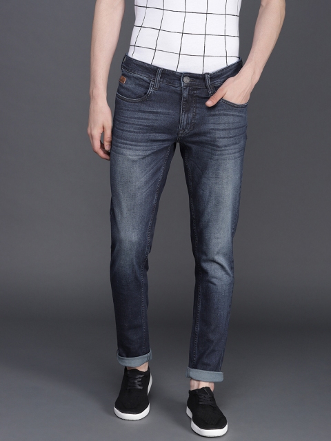 

WROGN Men Blue Slim Fit Mid-Rise Clean Look Stretchable Jeans