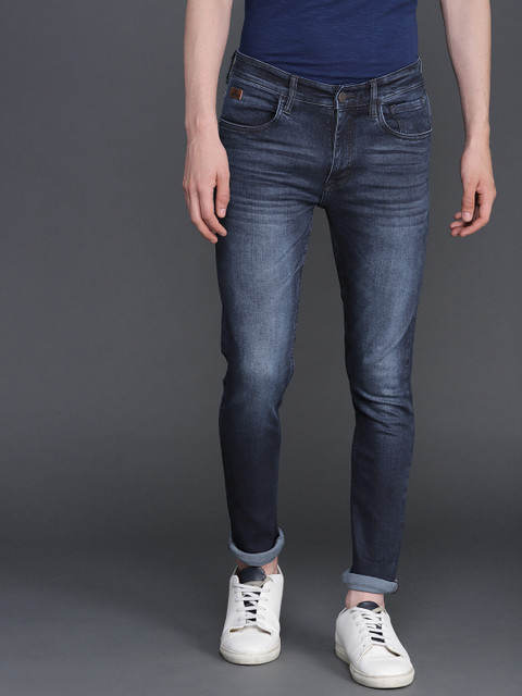 

WROGN Men Blue Slim Fit Mid-Rise Clean Look Stretchable Jeans