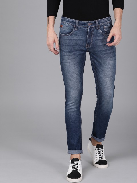 

WROGN Men Blue Slim Fit Mid-Rise Clean Look Jeans
