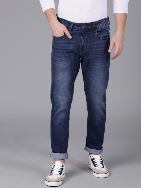 

WROGN Men Blue Slim Fit Mid-Rise Clean Look Stretchable Jeans