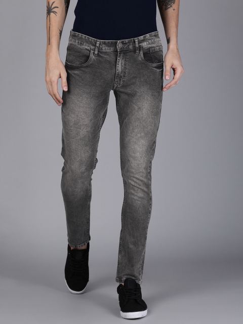 

WROGN Men Black Slim Fit Mid-Rise Clean Look Stretchable Jeans