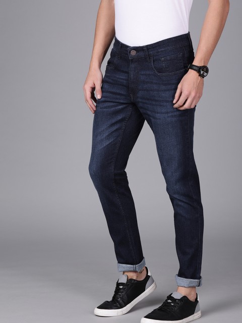 

WROGN Men Blue Slim Fit Mid-Rise Clean Look Stretchable Jeans