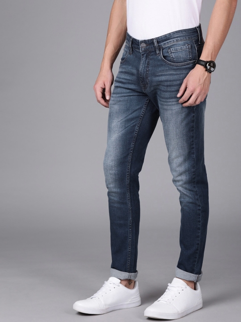 

WROGN Men Blue Slim Fit Mid-Rise Clean Look Stretchable Jeans