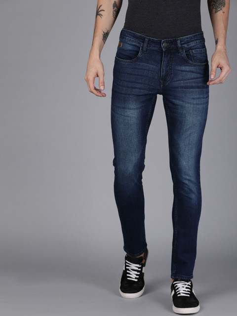 

WROGN Men Blue Slim Fit Mid-Rise Clean Look Stretchable Jeans