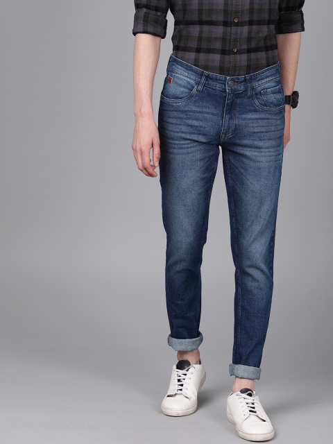 

WROGN Men Blue Slim Fit Mid-Rise Clean Look Stretchable Jeans