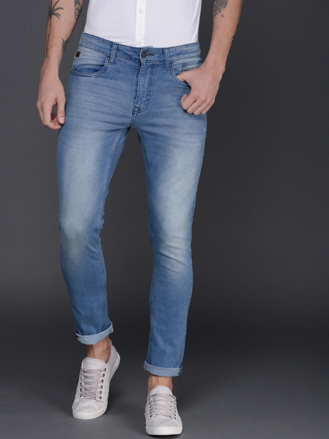 

WROGN Men Blue Slim Fit Mid-Rise Clean Look Stretchable Jeans